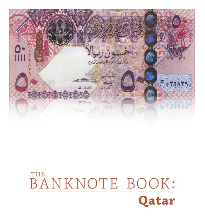 <font color=01><b><center> <font color=red>The Banknote Book: Qatar</font></b></center><p>This 10-page catalog covers every note (45 types and varieties, including 6 notes unlisted in the SCWPM) issued by the Qatar Monetary Agency from 1973 to 1985, and the Qatar Central Bank from 1996 until present day.  <p> To purchase this catalog, please visit <a href="https://www.mebanknotes.com"><font color=blue>www.BanknoteBook.com</font></a>
